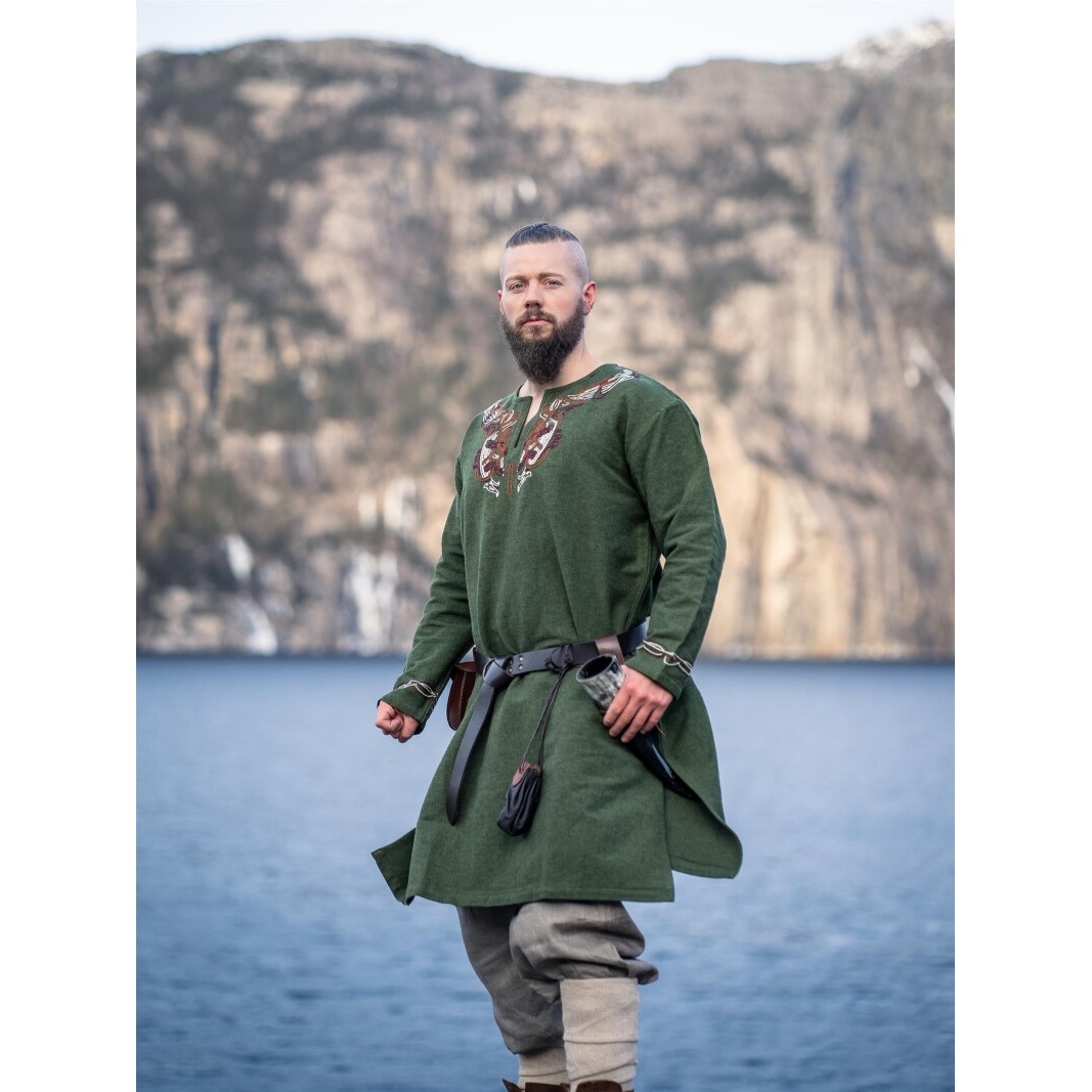 Middeleeuwse Viking tuniek Snorri groen - S - Groen - Leonardo Carbone
