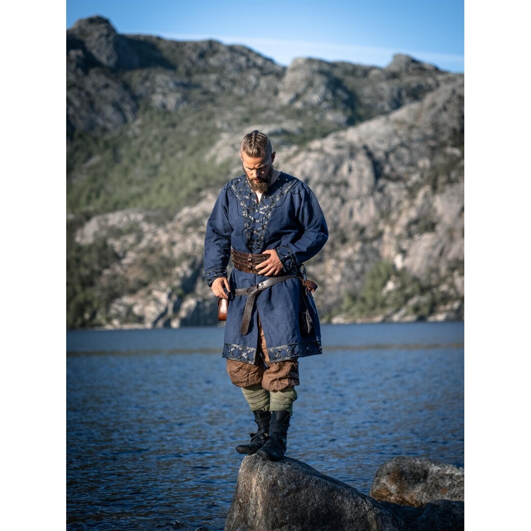 Tunica vichinga medievale Erik blu scuro - XXL - _ - Leonardo Carbone