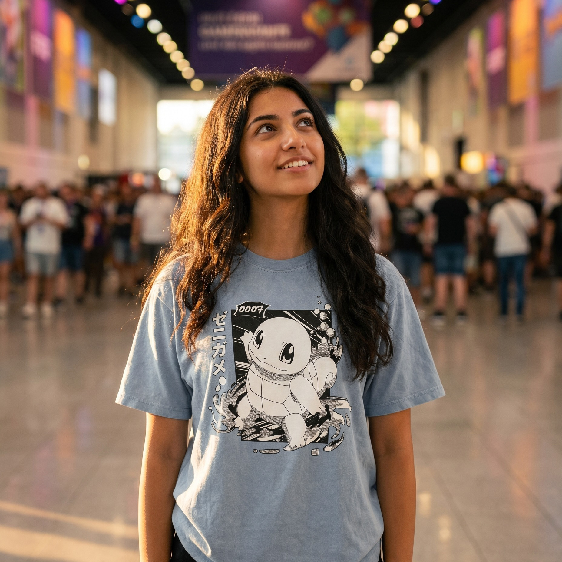 Pokémon - Camiseta vintage Squirtle Katakana - XXL - Azul