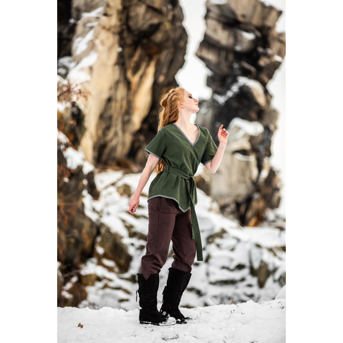 Medieval Viking Tunic Matilda green - S - _ - Leonardo Carbone