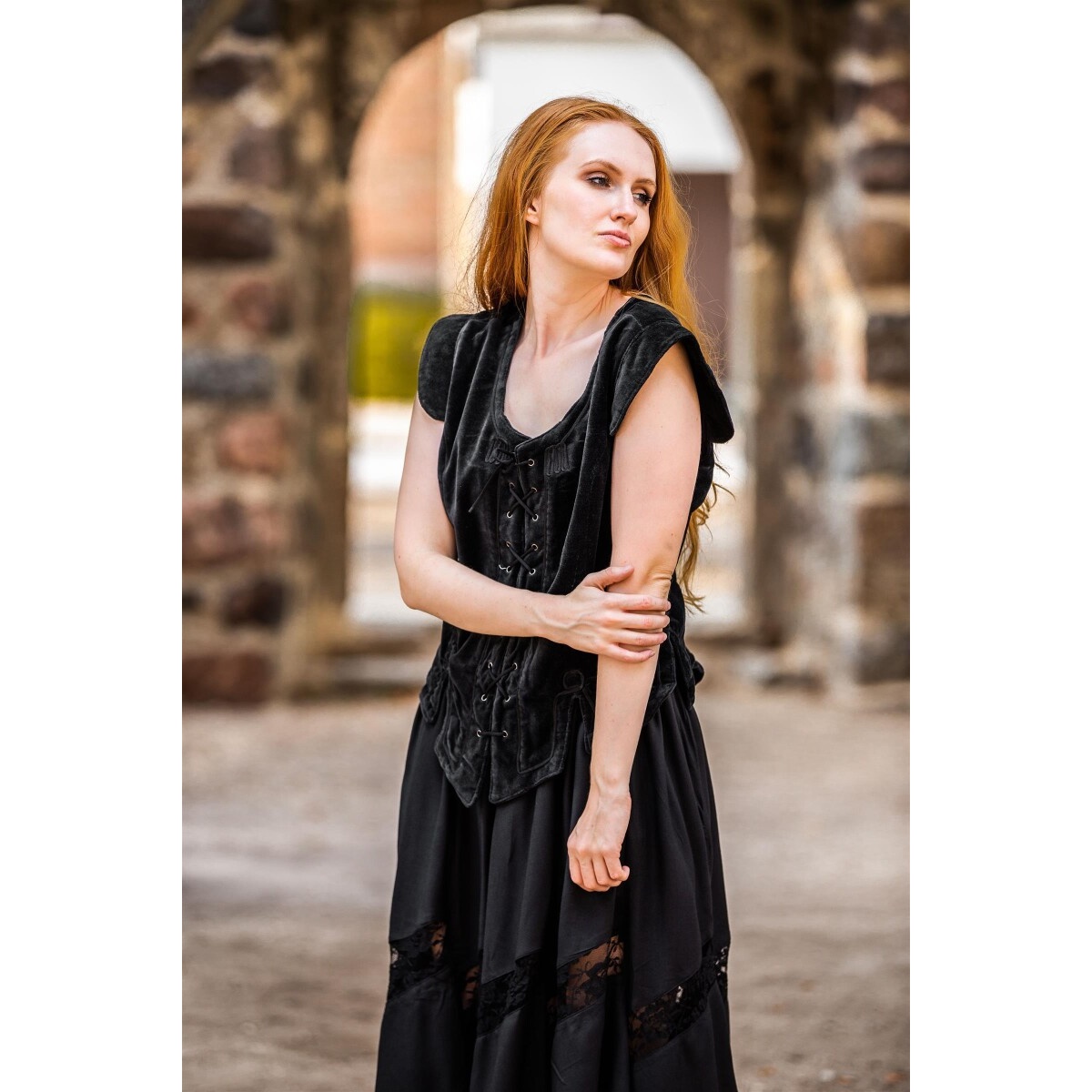 Mittelalter Samt-Miederweste Adrienne - XL - Leonardo Carbone