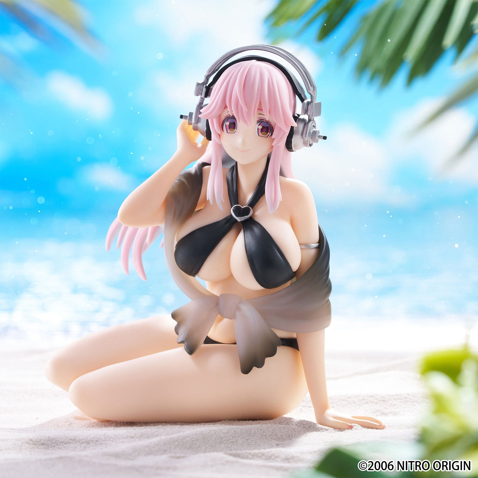 Super Sonico - Figure Noodle Stopper Swimsuit Black Color Version