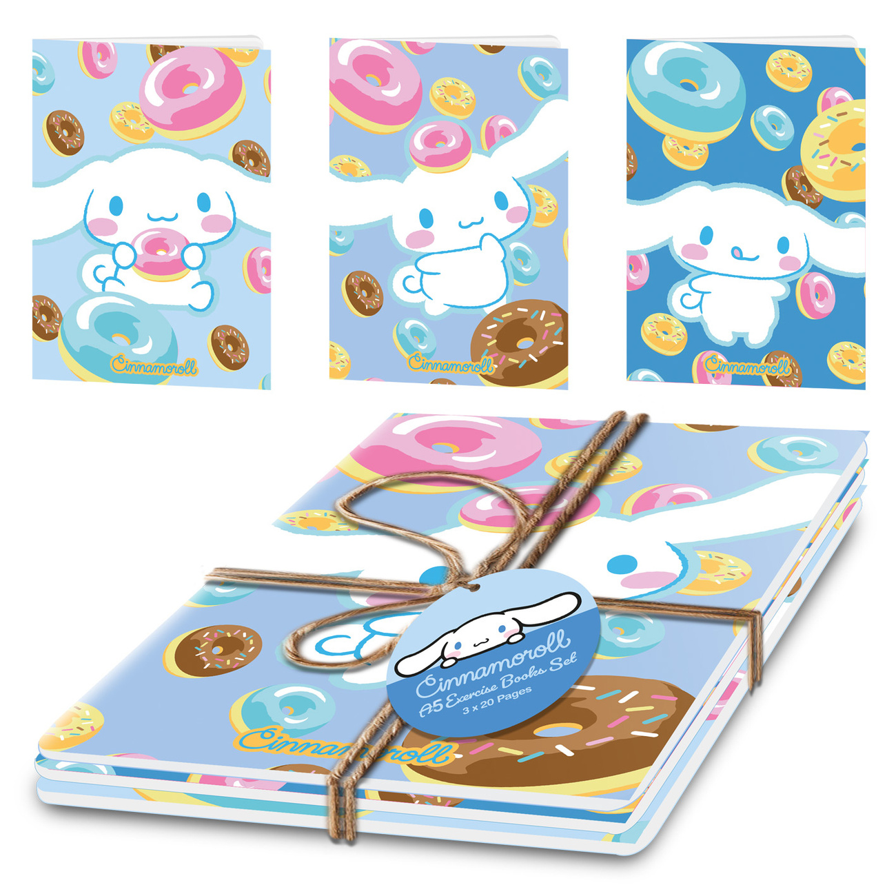 Hello Kitty & Friends - Cinnamoroll Notizbücher 3er Set