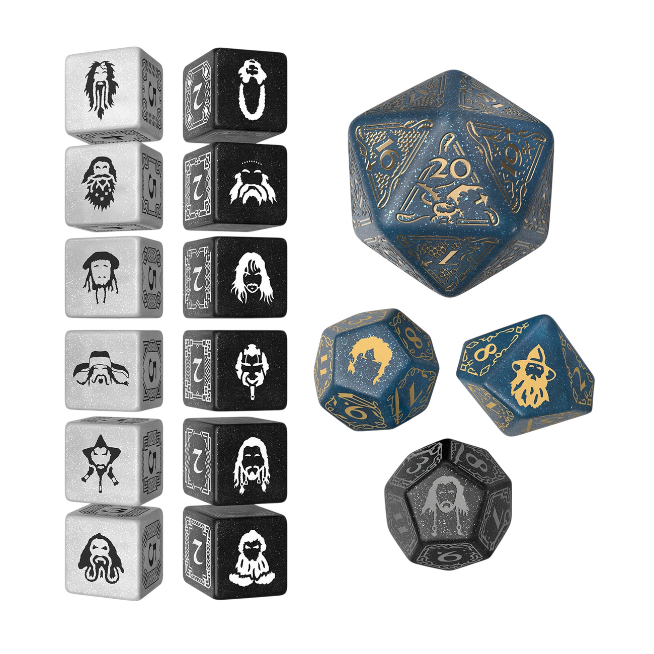 Lo Hobbit - Set di dadi TCG Aether Vale 16 pezzi