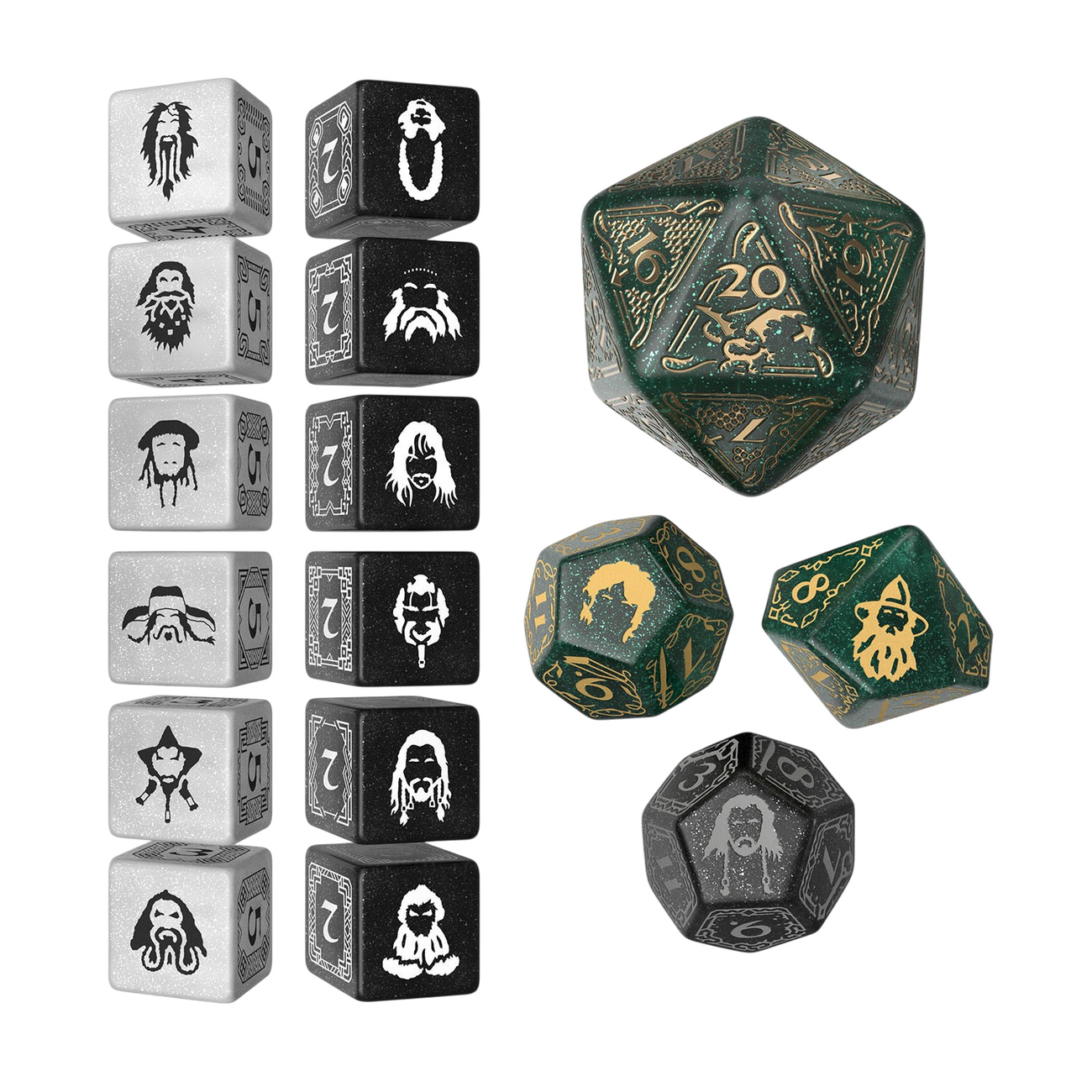 Lo Hobbit - Set di dadi TCG Verdant Grove 16 pz