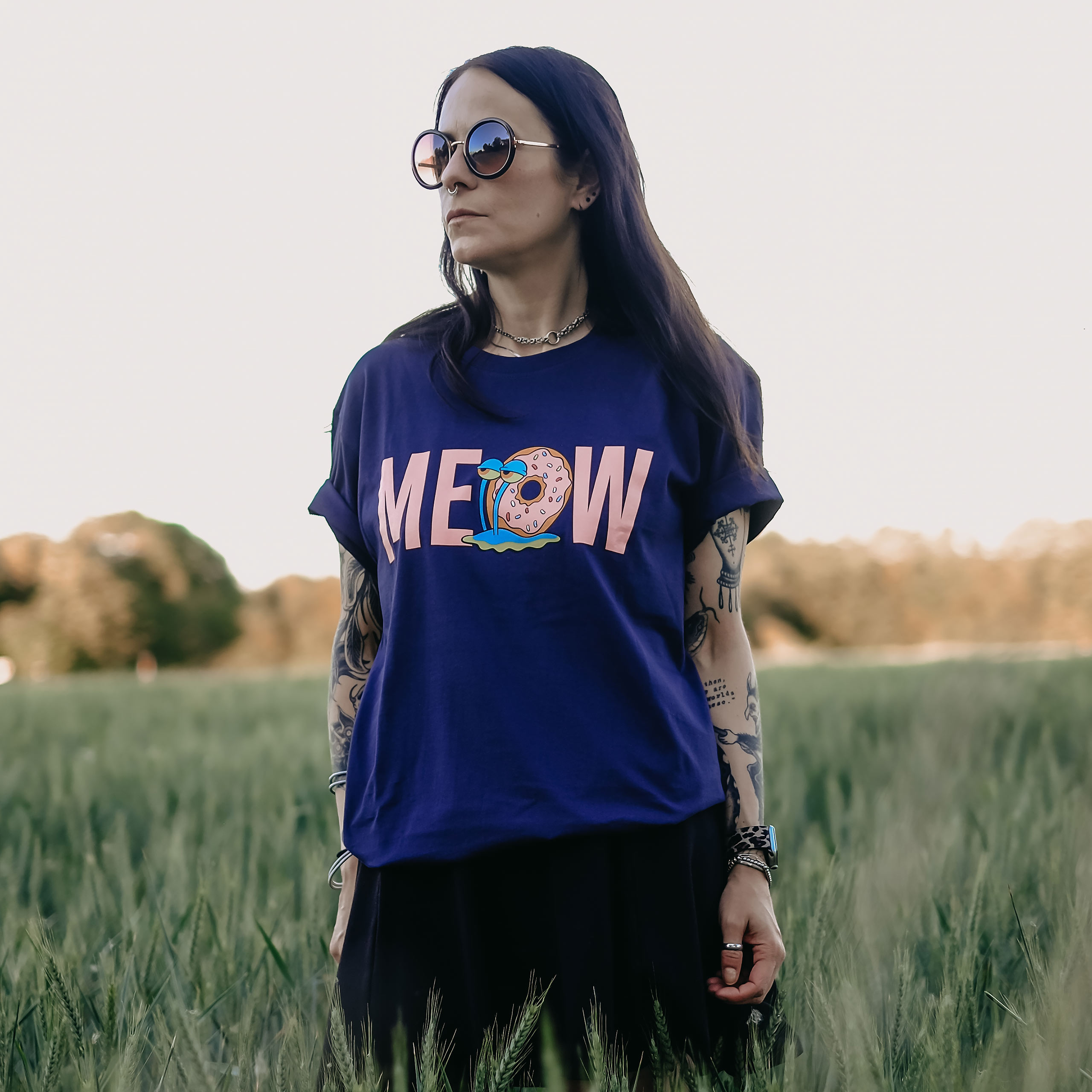 Bob Esponja - Camiseta Gary Meow azul - L - Azul