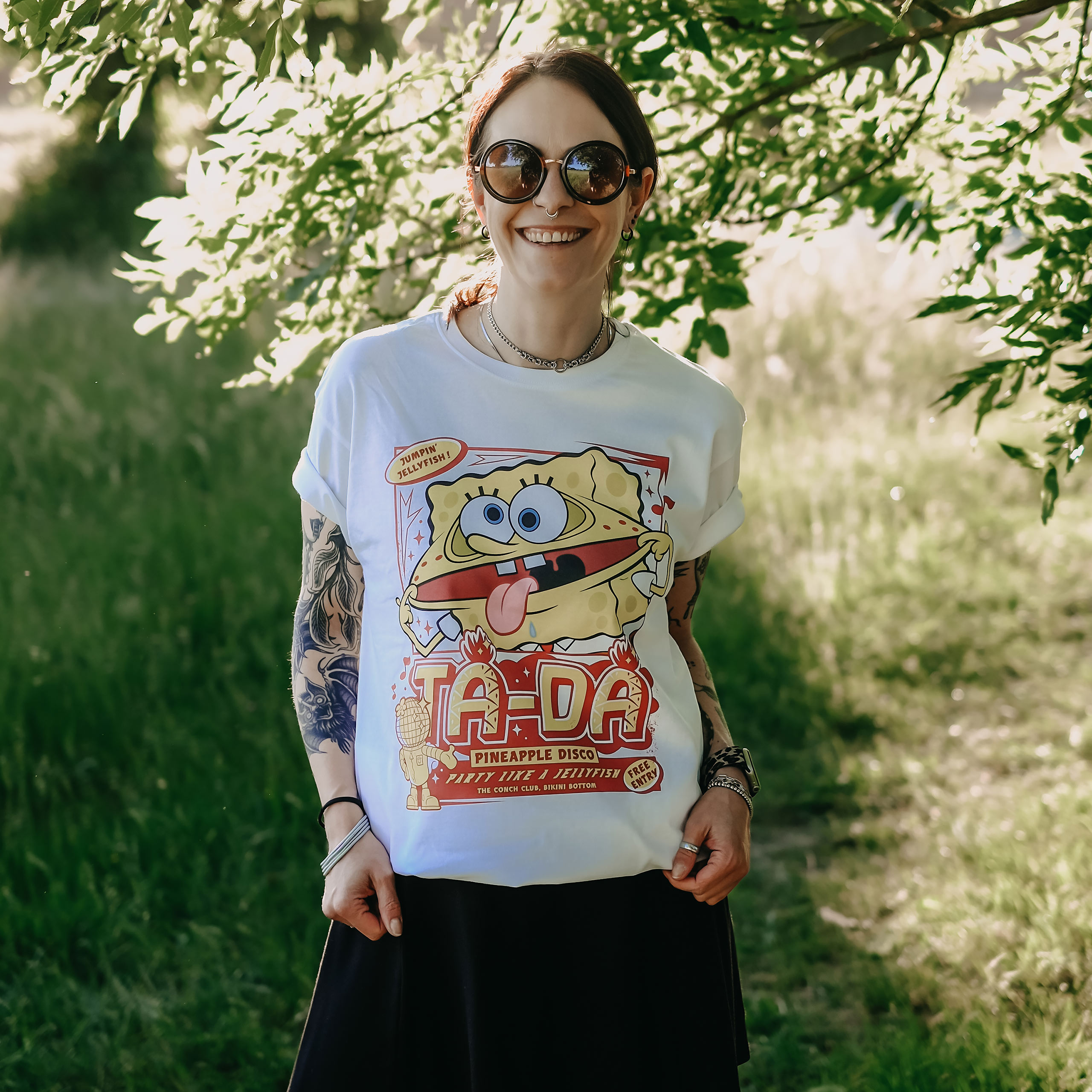 SpongeBob - Party Like a Jellyfish T-Shirt weiß - XL - Weiß