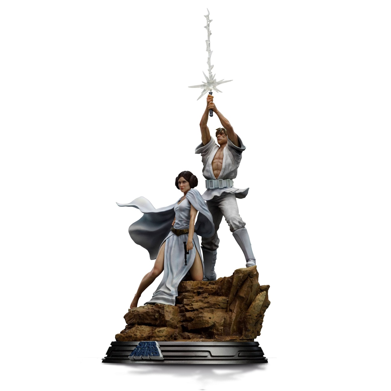 Star Wars Estatua Deluxe Art Scale 1 10 Luke y Leia 41 cm - Iron Studios