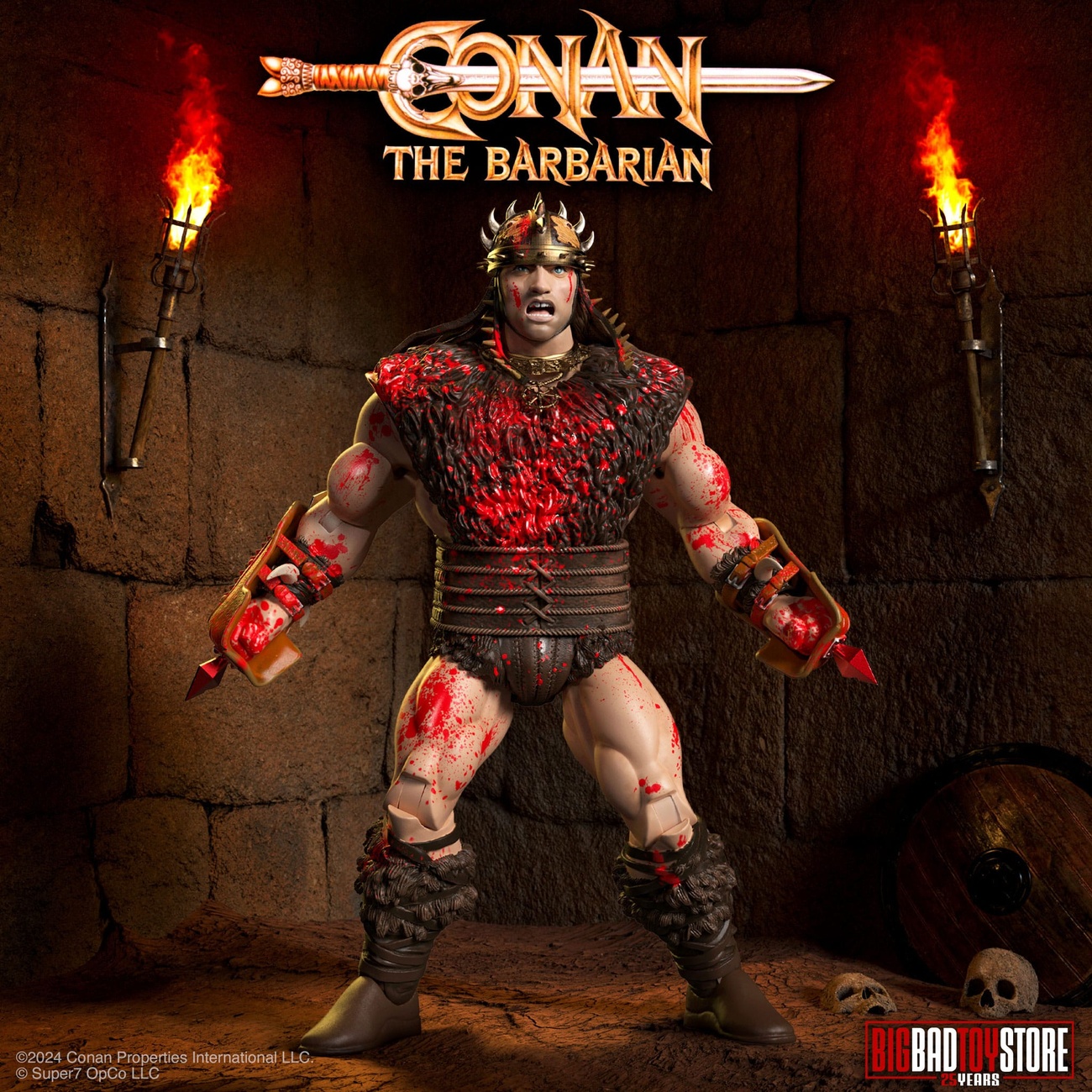 Conan der Barbar Ultimates Actionfigur Conan Blood Soaked Pit Fighter 18 cm - Super7