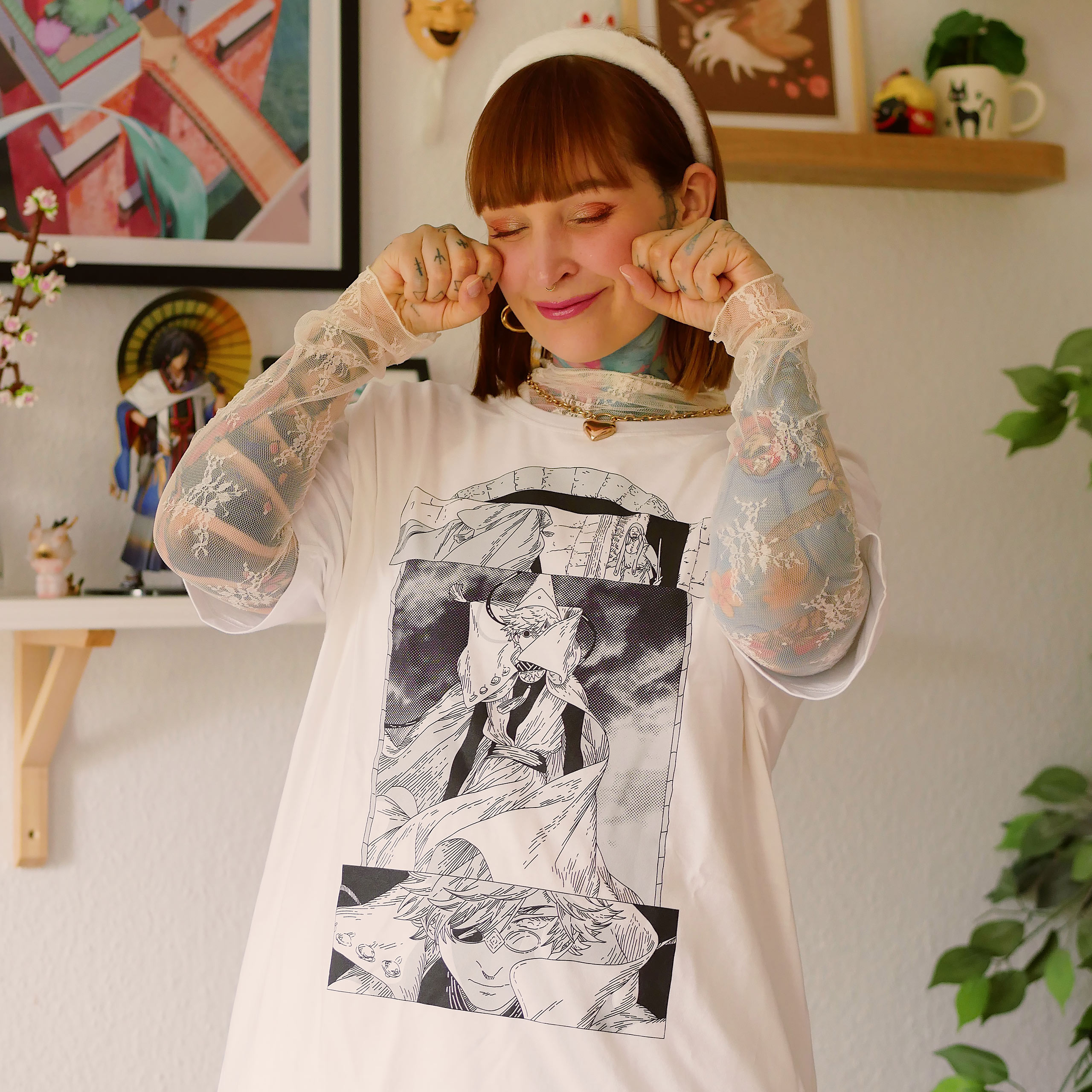Qifrey wit T-shirt voor Atelier of Witch Hat-fans - S - Wit