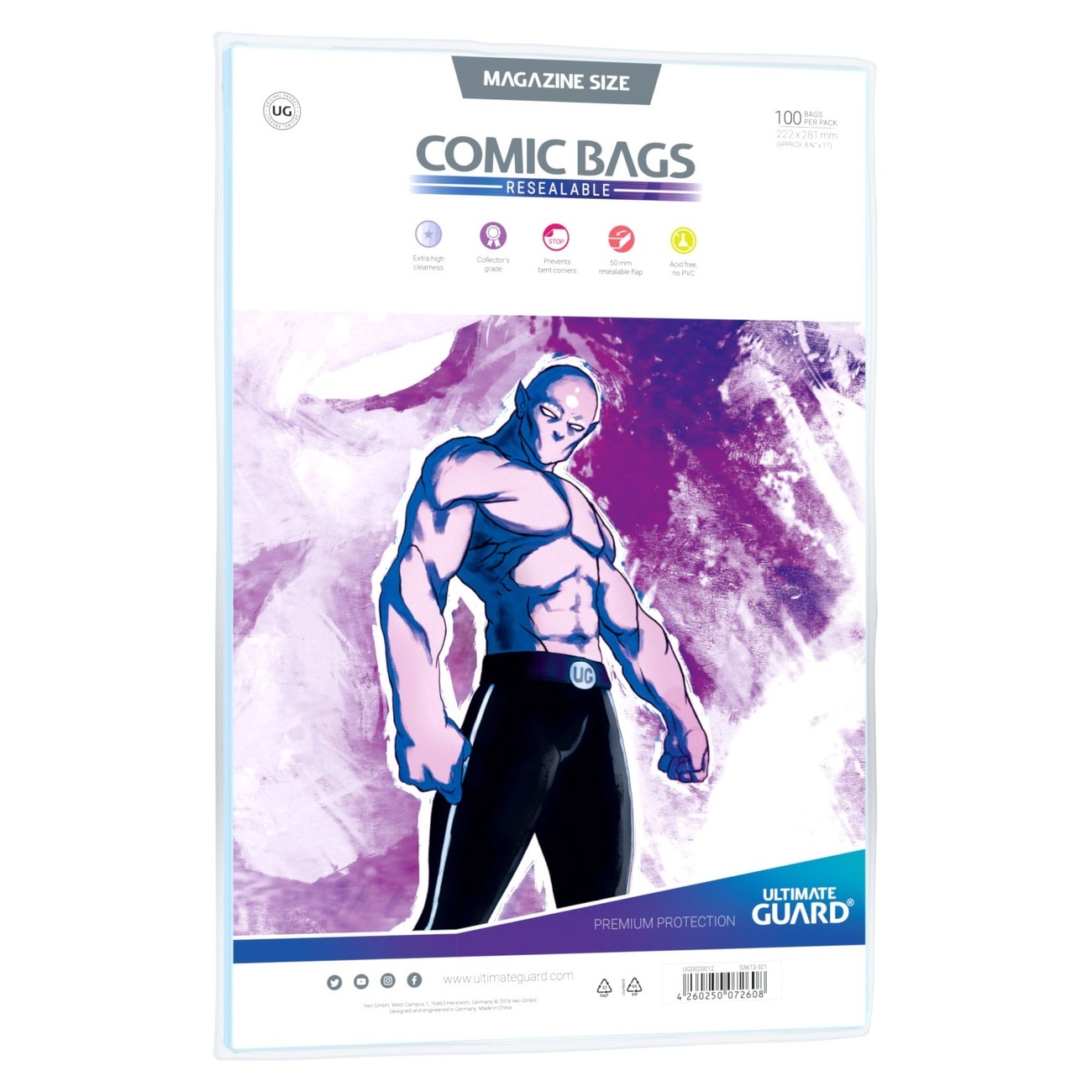 Ultimate Guard Comic Bags hersluitbaar Magazine Size (100) - Ultimate Guard
