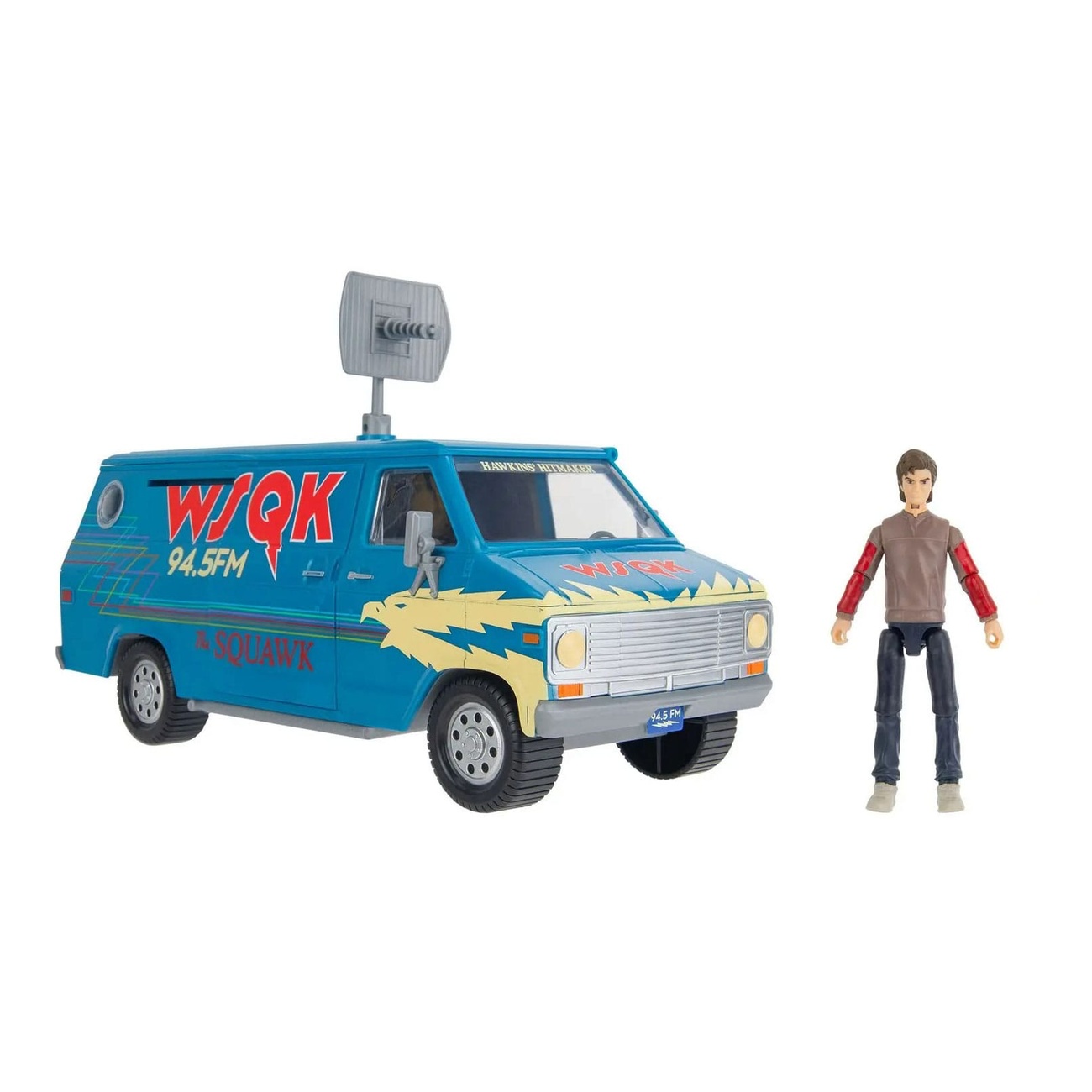 Stranger Things World Of Figure & Vehicle The Squawk Van Set de juego con Steve - Jazwares