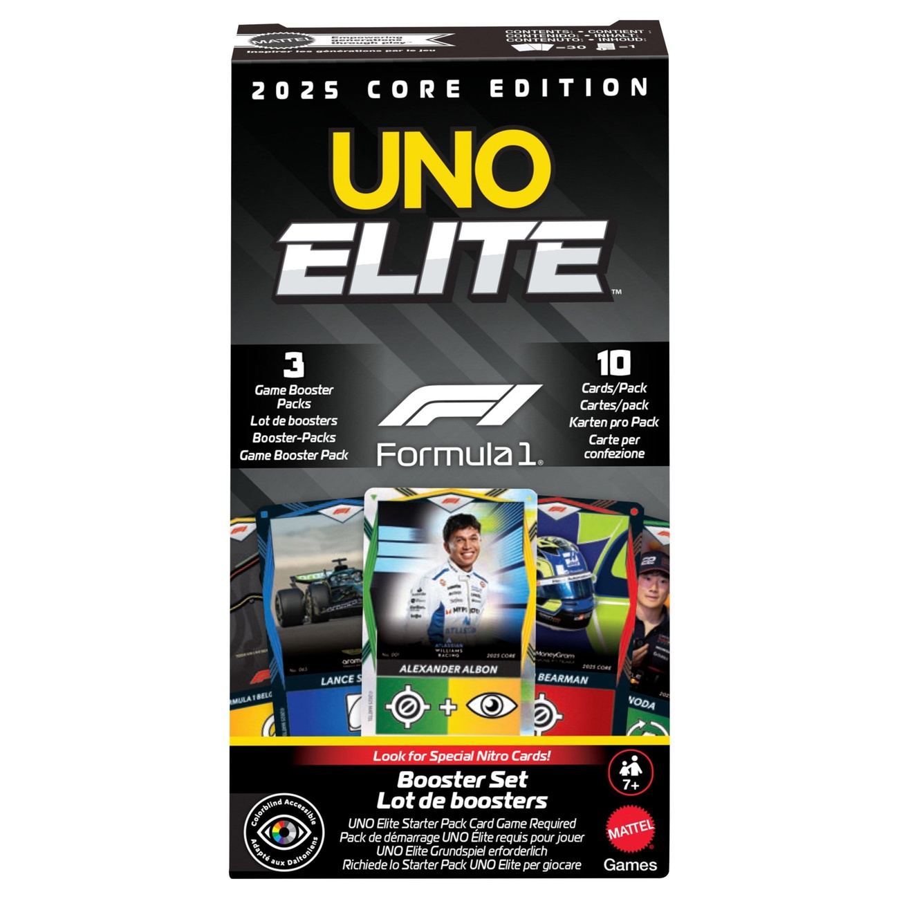 Formula 1 UNO Gioco di carte Elite F1 Booster Set - mb1058