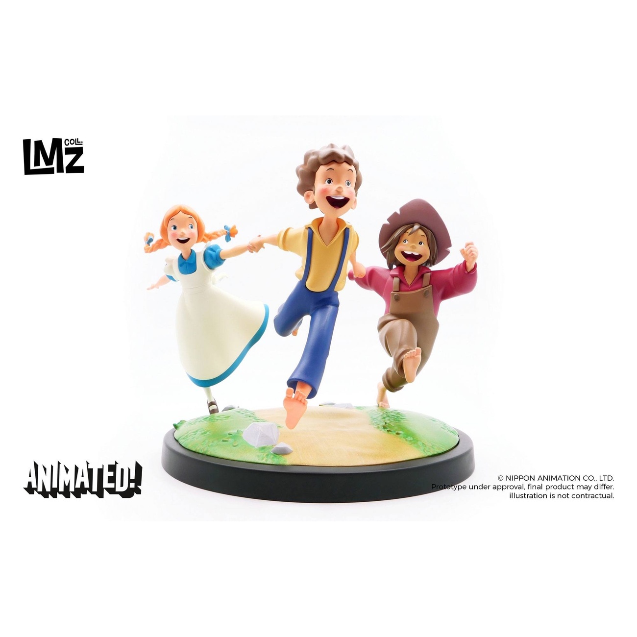 Tom Sawyer’s Adventures Animated! Statue Tom, Huck & Becky 23 cm