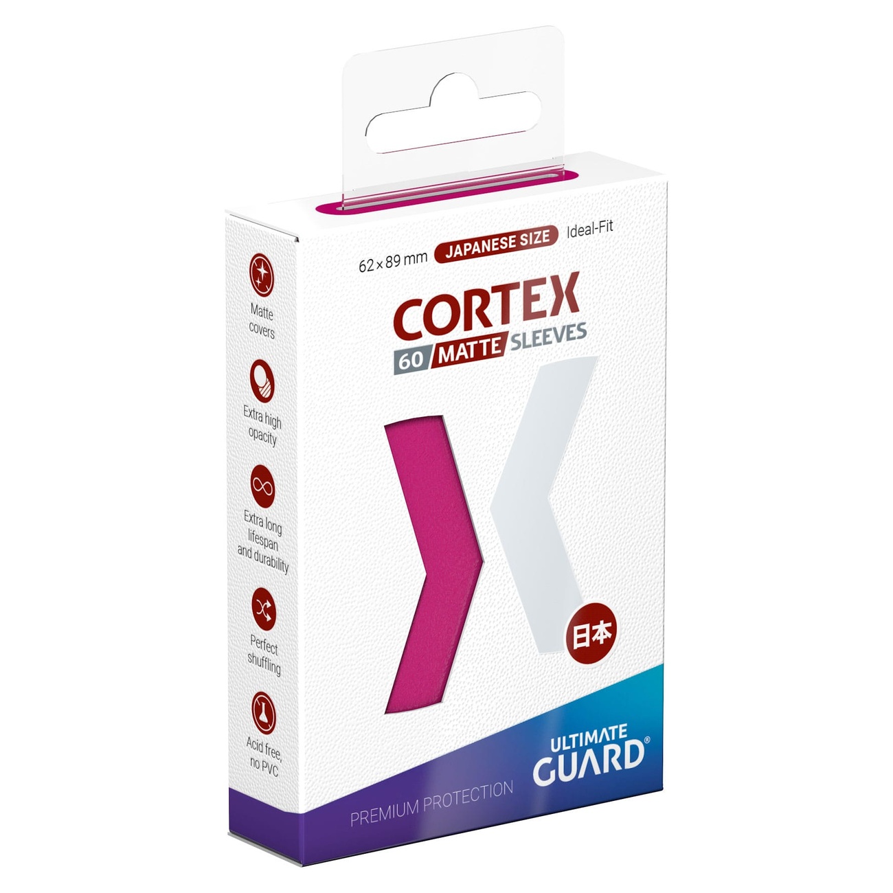 Ultimate Guard Cortex Sleeves Mat Japanese Size (60) - Roze - Ultimate Guard
