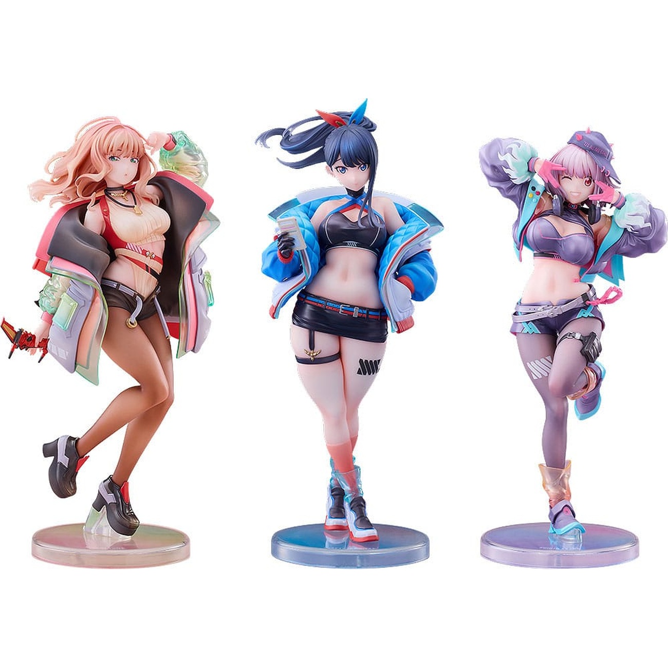 Gridman Universe Figuras PVC Pack de 3 1 7 Rikka Takarada, Akane Shinjo, Yume Minami: Dreamy Divas Ver.