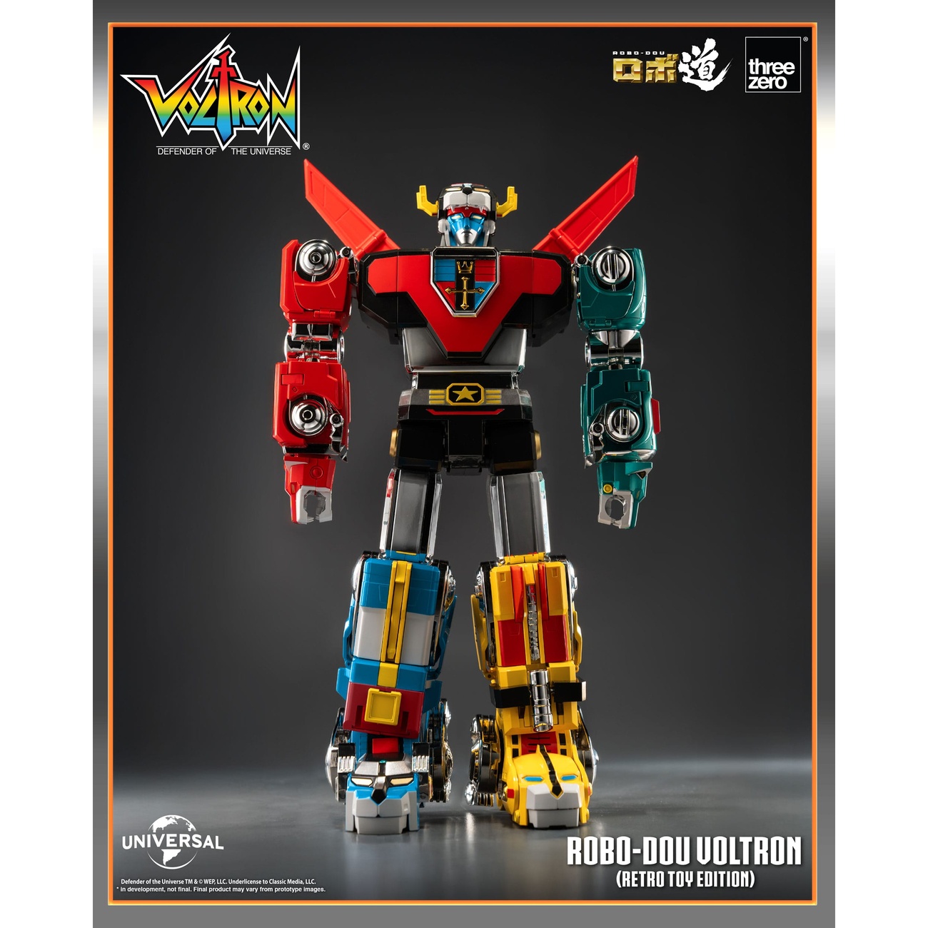 Voltron: Defender of the Universe figura de acción Robo-Dou Voltron Retro Toy Edition 27 cm