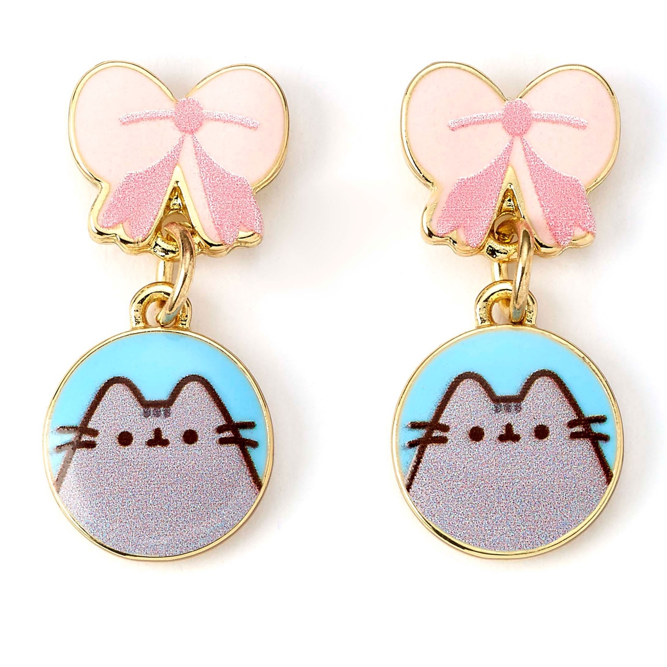 Pusheen Drop Ohrringe Pink Bows - The Carat Shop