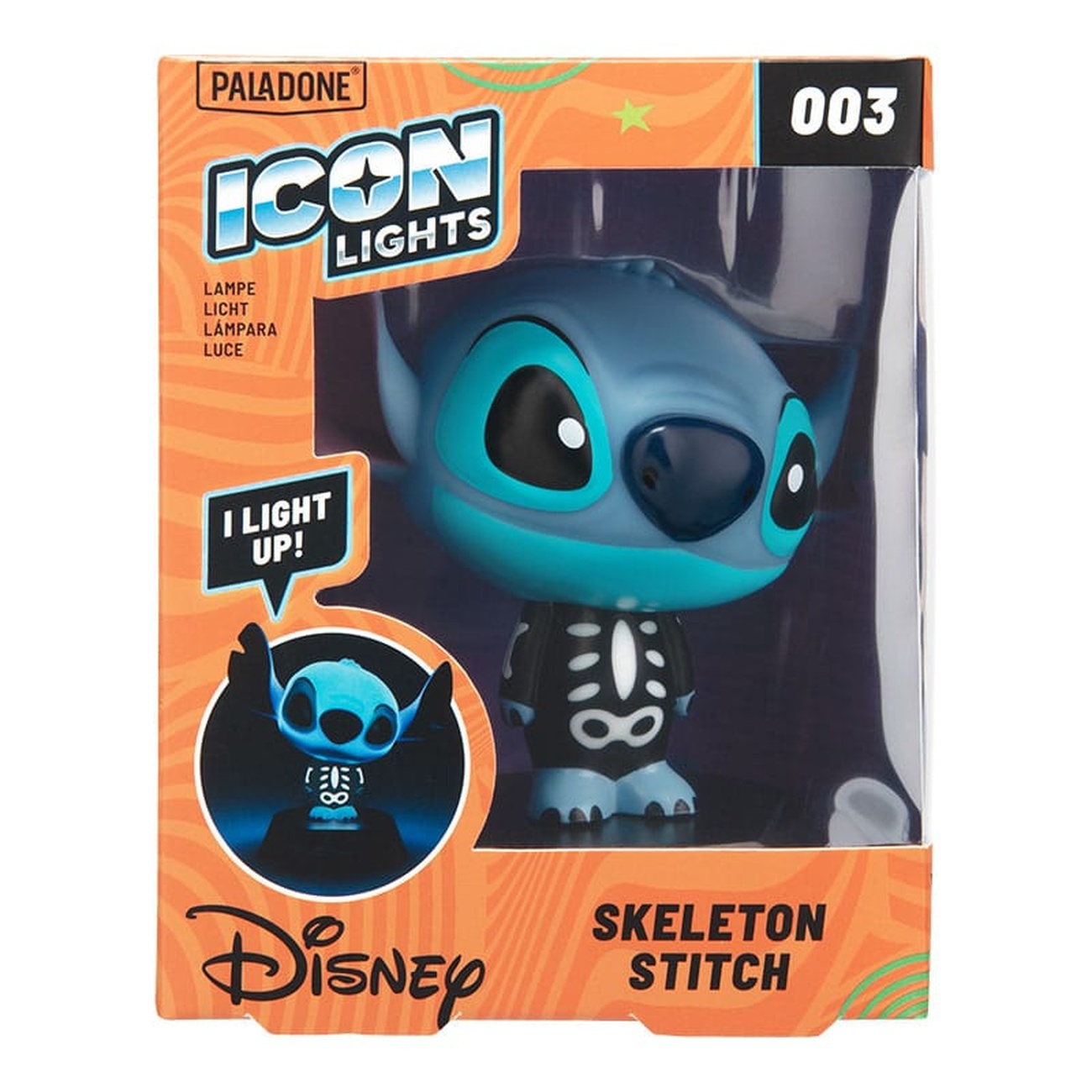 Lilo & Stitch Skeleton Icons lampada Stitch 11 cm - POP MART