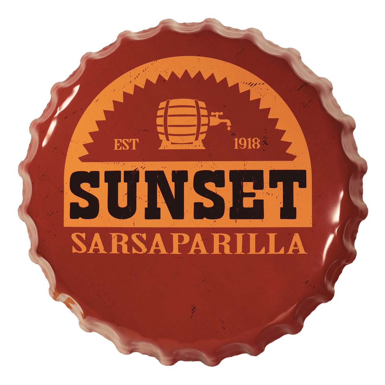 Fallout Metalen Bord Sunset Sarsaparilla Bottle Cap - McFarlane Toys