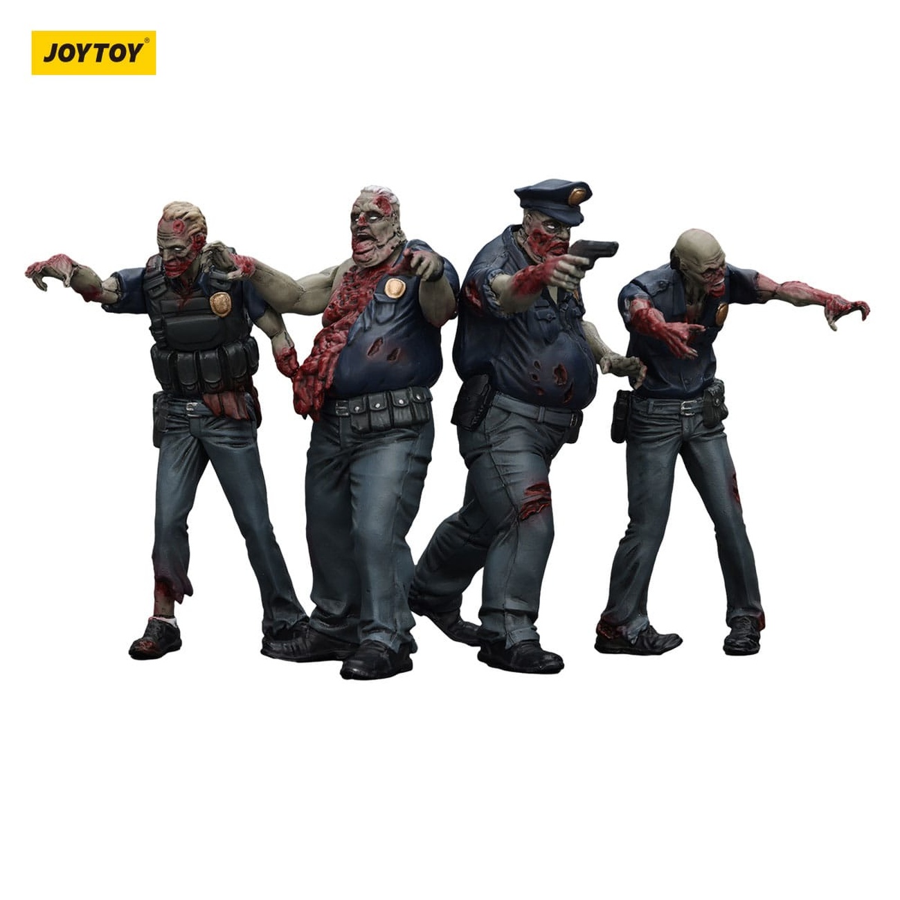 Zombie Dark Source action figure Set da 4 Police (Male) 8 cm - JOYTOY