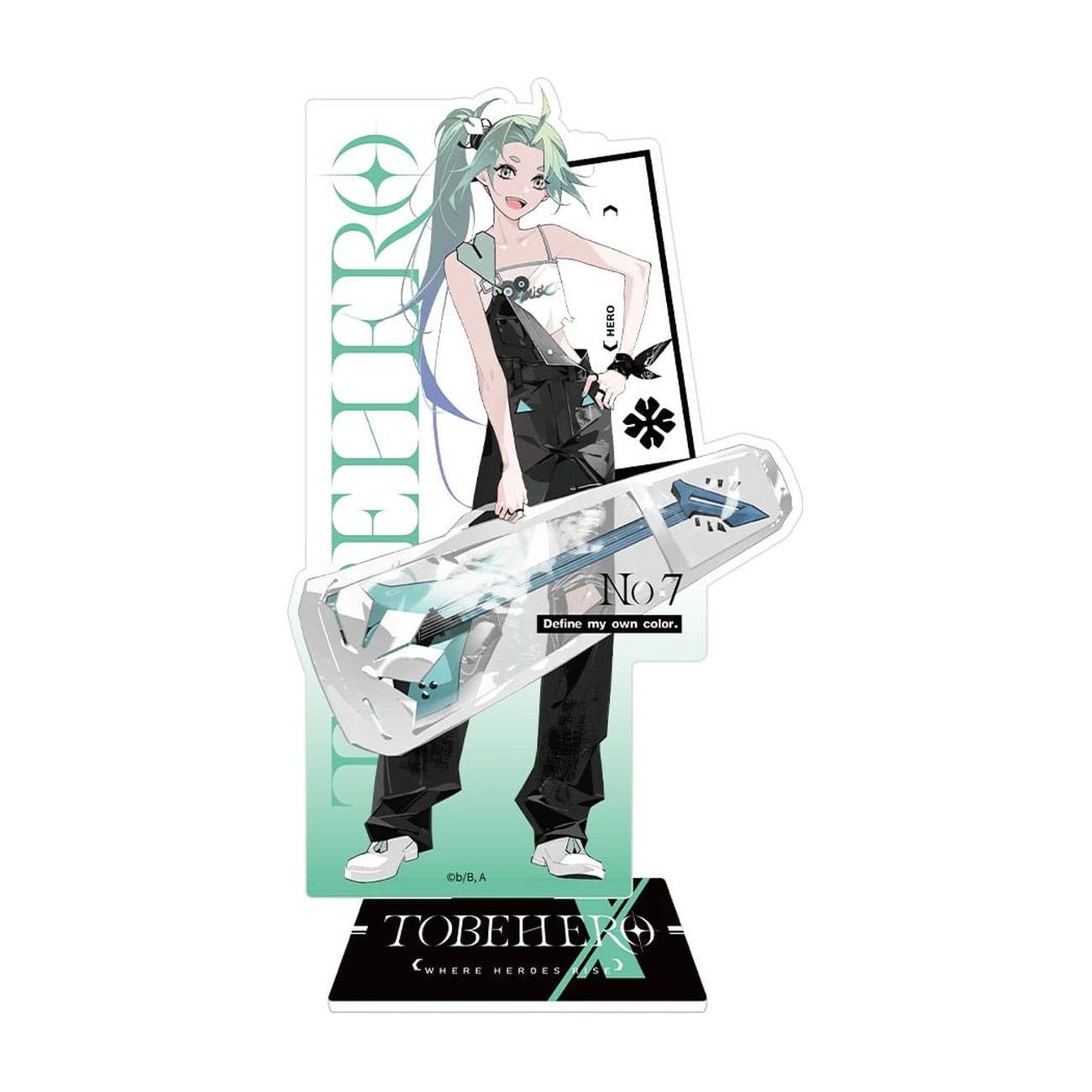 To Be Hero X Stand acrilico Hero Show Series Lucky Cyan 17 cm - Sanrio