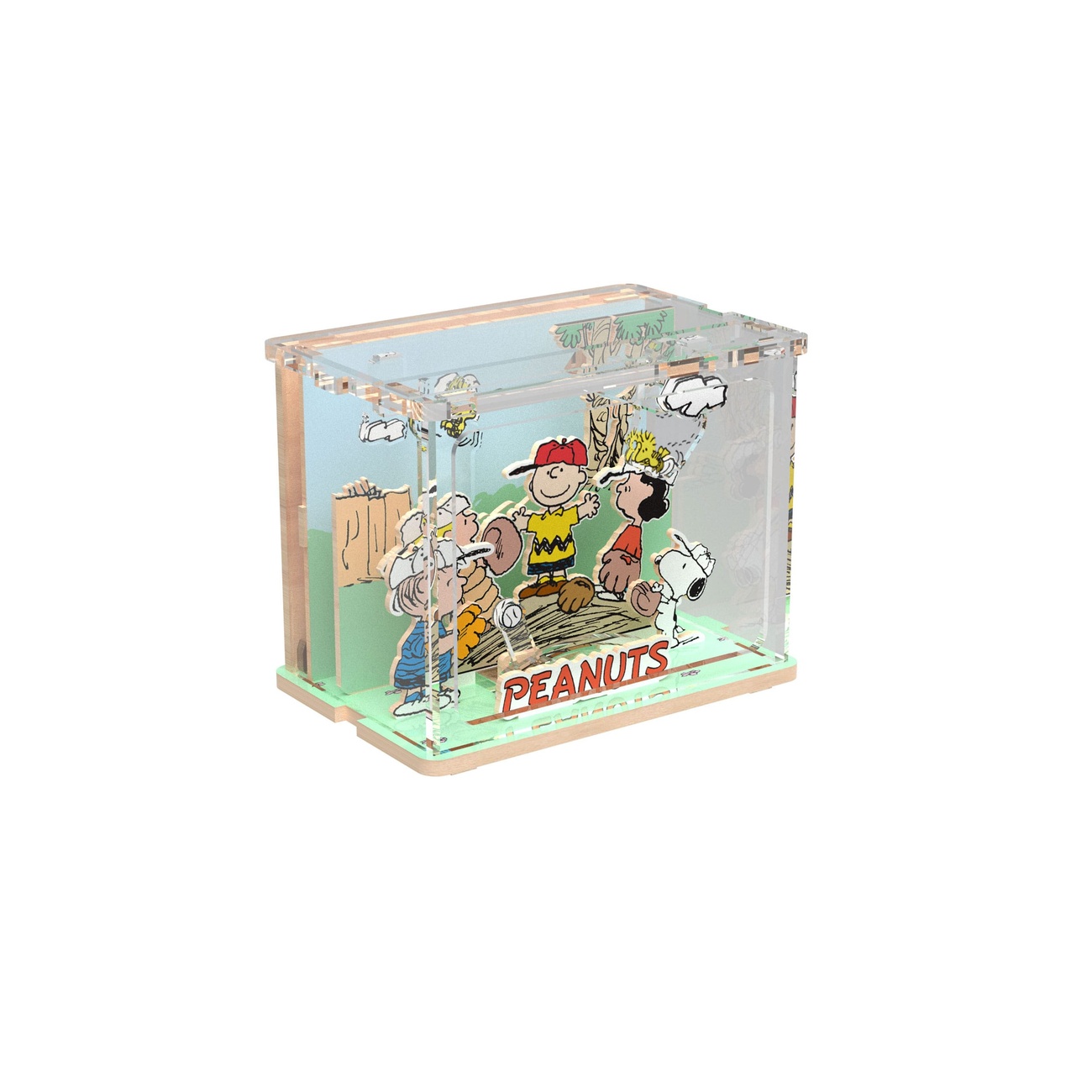 Die Peanuts Puremind DIY Bauset Mini Scene Baseball Time