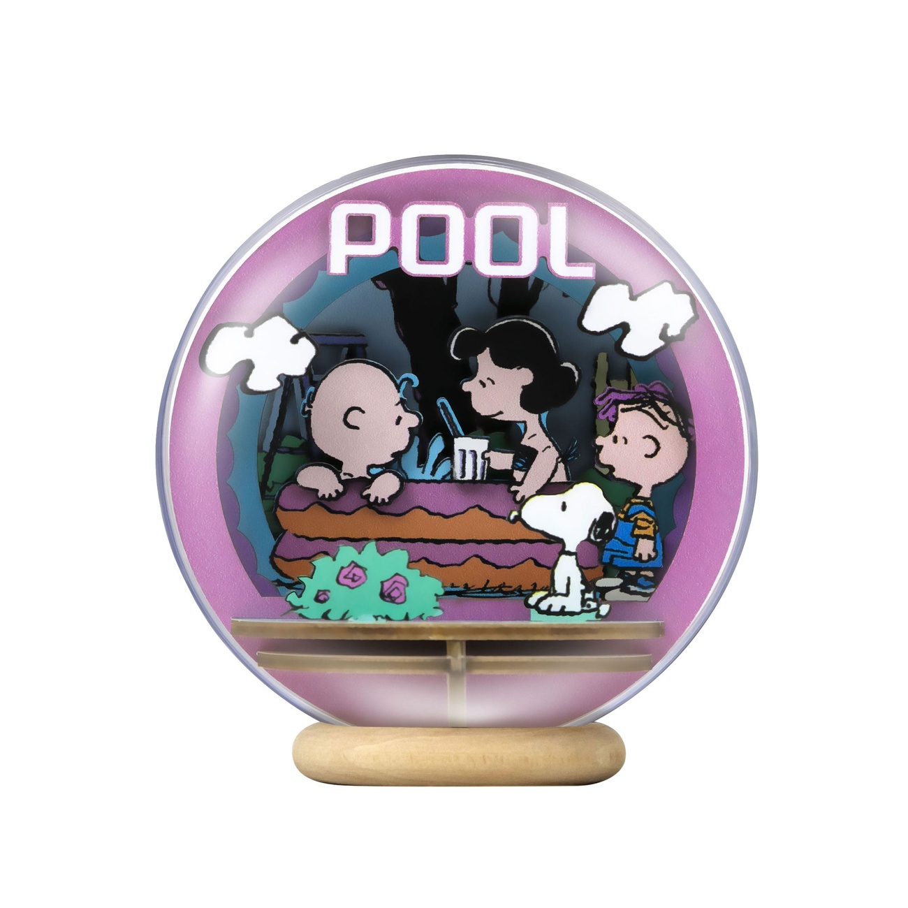 The Peanuts Puremind Modelbouwset Wooden Theater Globe Cool Pool
