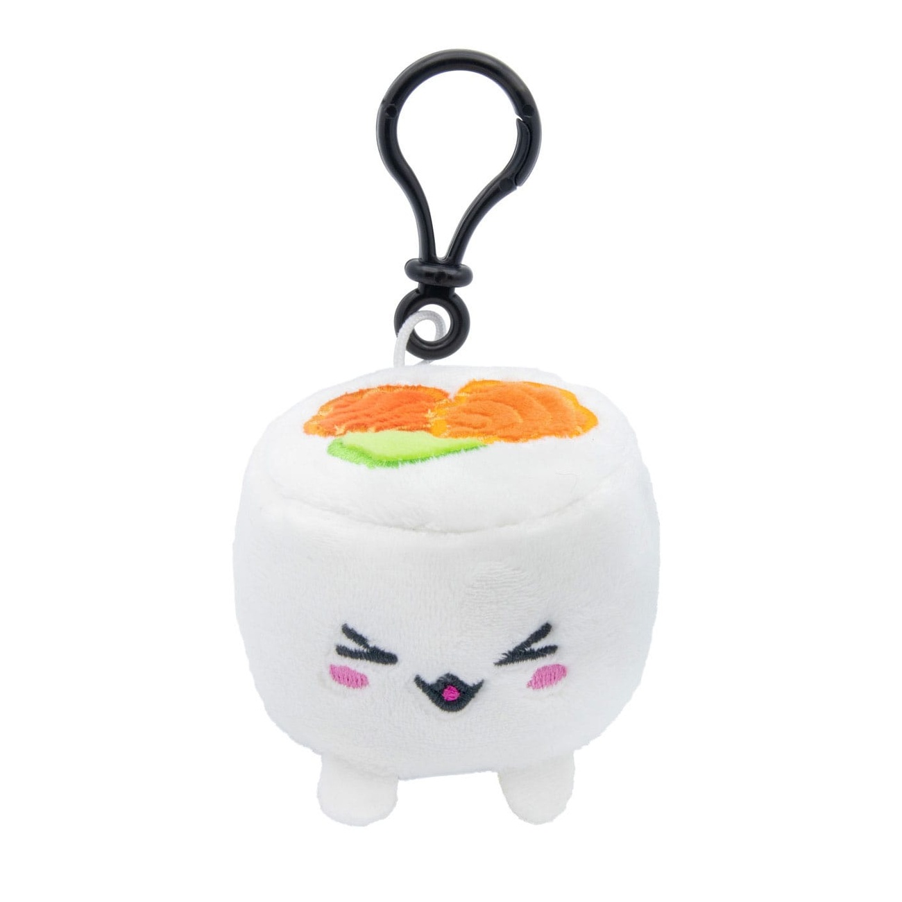 Plushi knuffelfiguur met sleutelhanger Uramaki sushi met zalm 7 cm - Joy Toy