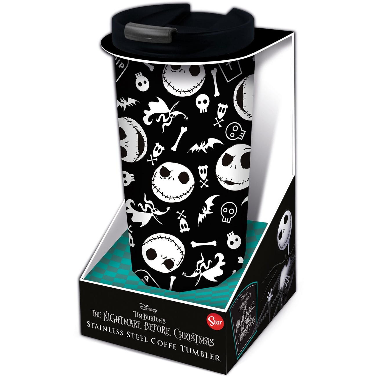 Nightmare Before Christmas vaso de viaje de acero inoxidable Jack's Face - mb1061