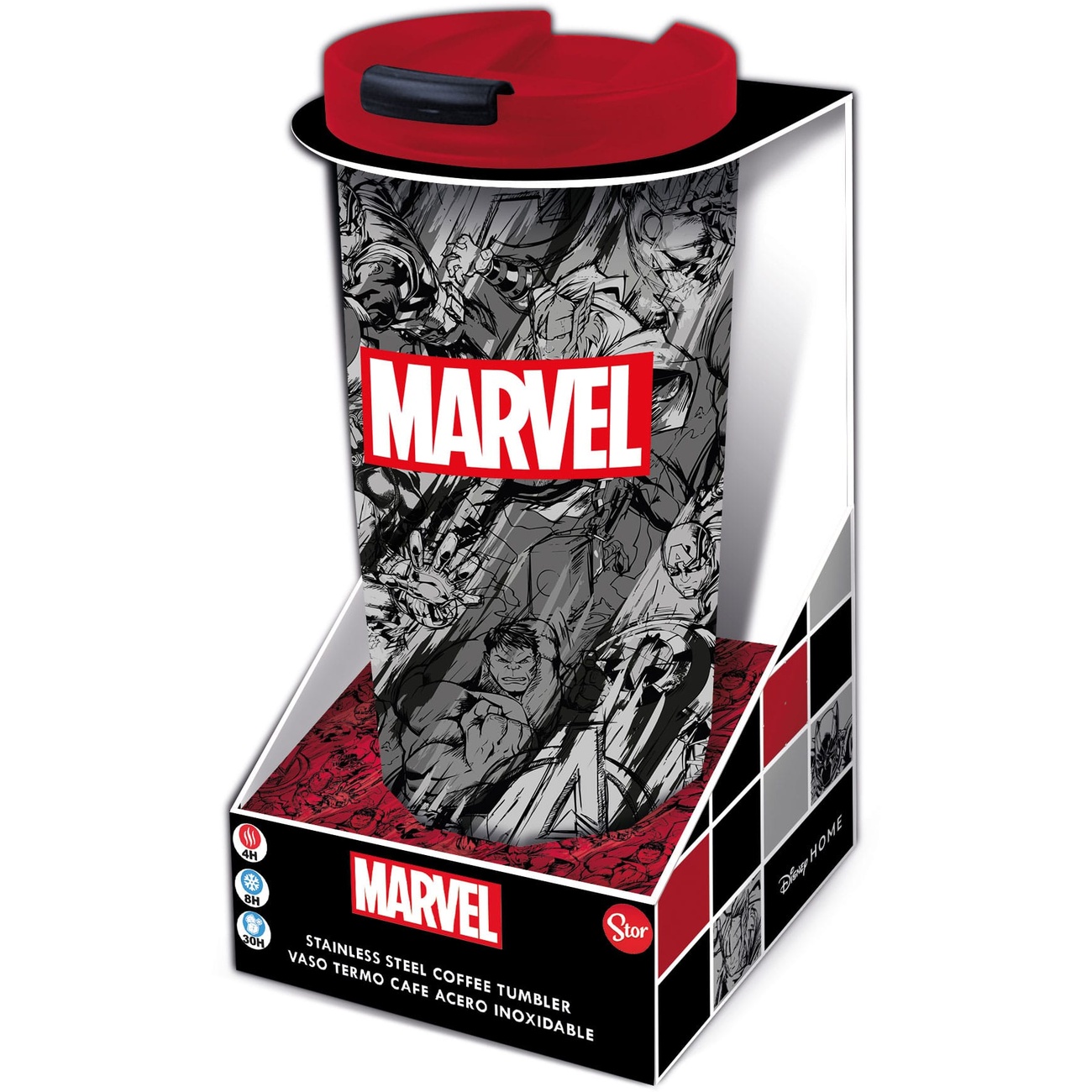Tazza da viaggio Marvel in acciaio inox Marvel Pattern - Stor