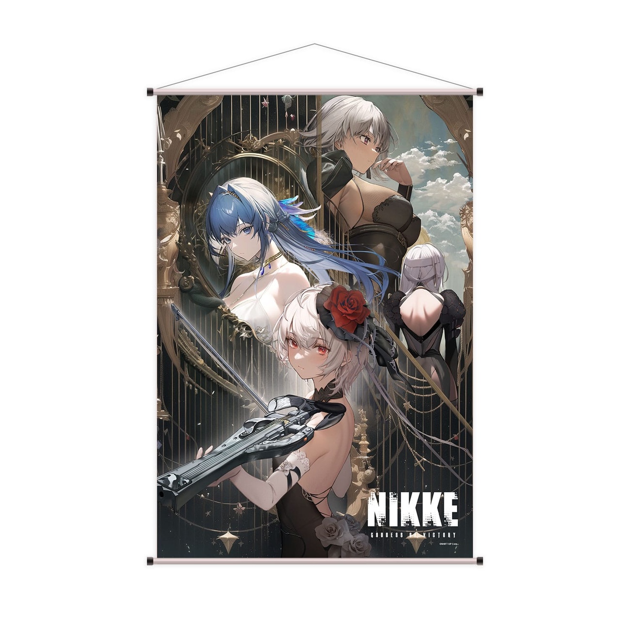 Goddess of Victory: Nikke Tapiz de pared Sugar, Helm, Julia & Modernia 60 x 90 cm - Sanrio