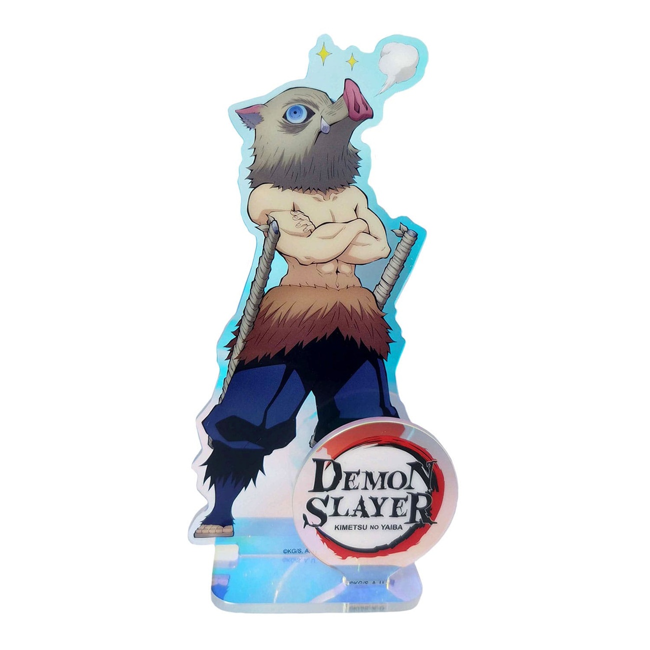 Demon Slayer: Kimetsu no Yaiba Figura Acrílica Inosuke Holographic 16 cm - Sanrio