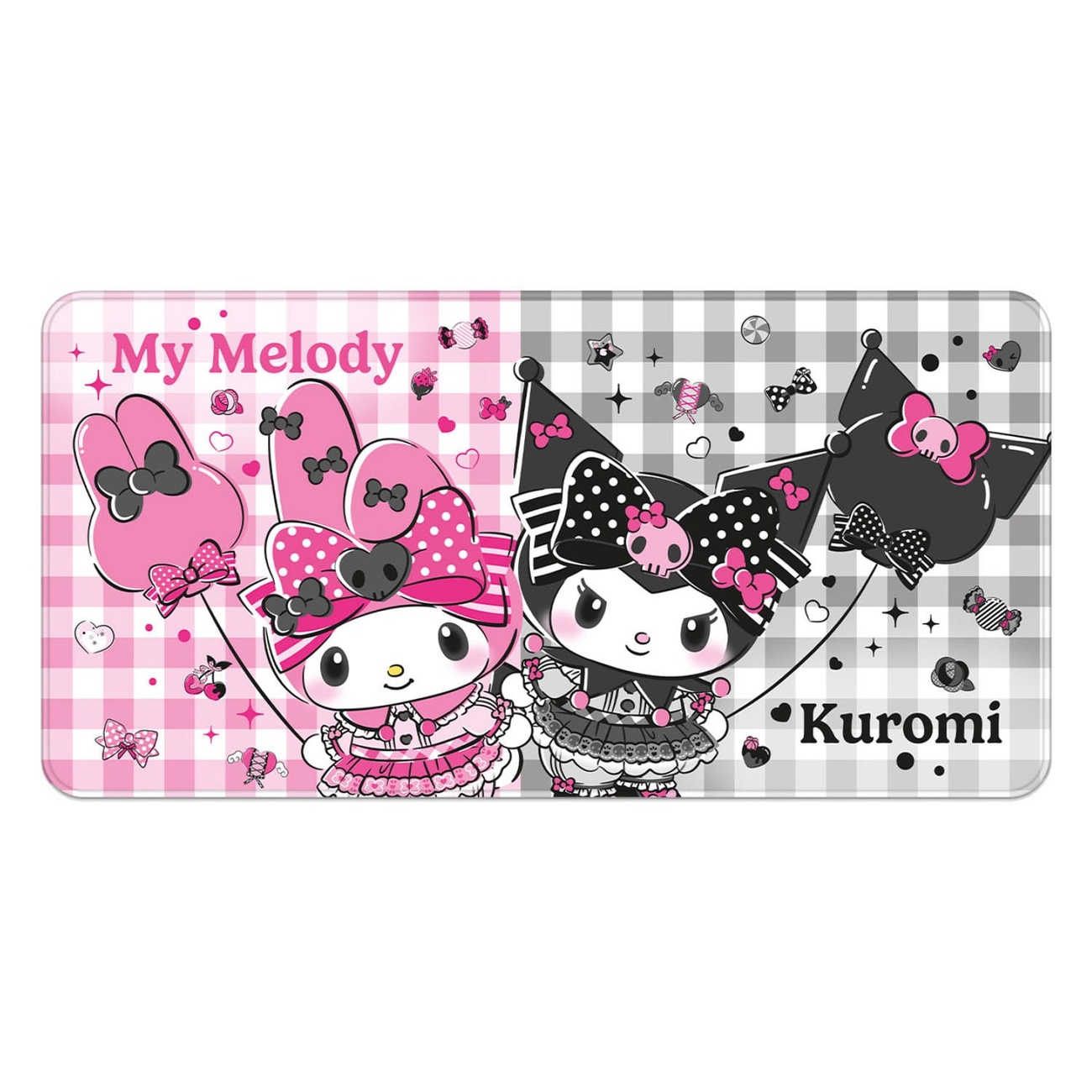 Sanrio Pink Black Party Series Alfombrilla de ratón XXL My Melody & Kuromi - Sanrio