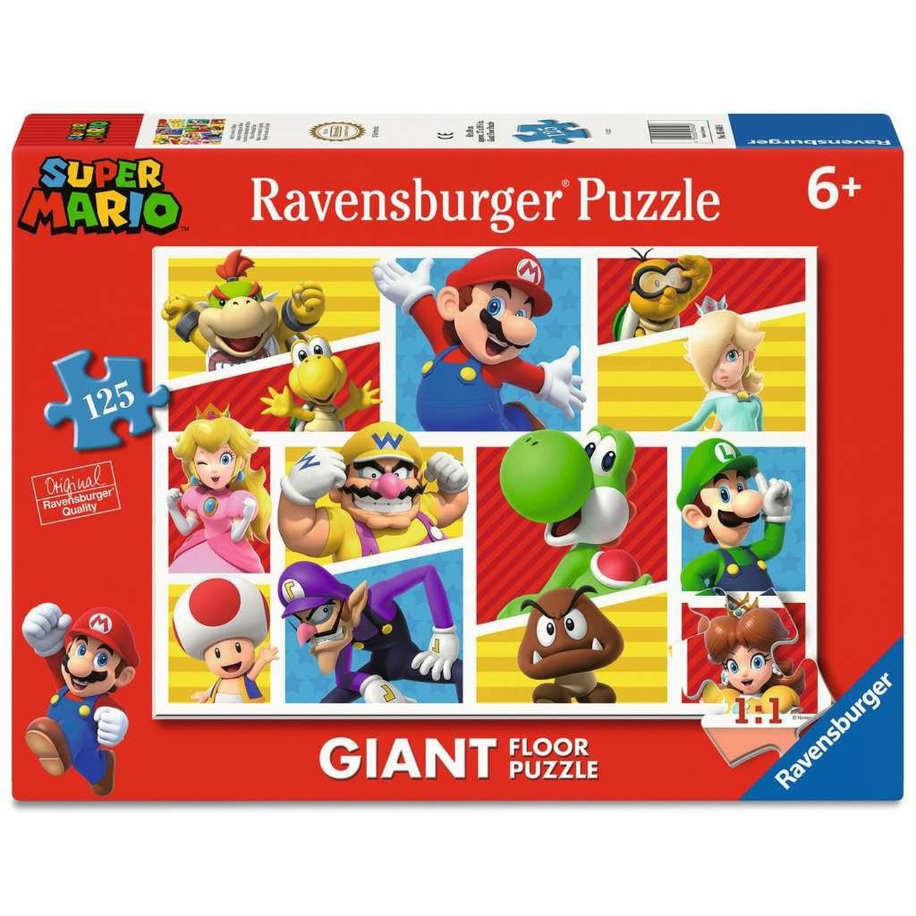 Super Mario Giant Floor Puzzle Amigos y enemigos de Mario (125 piezas) - LEGO