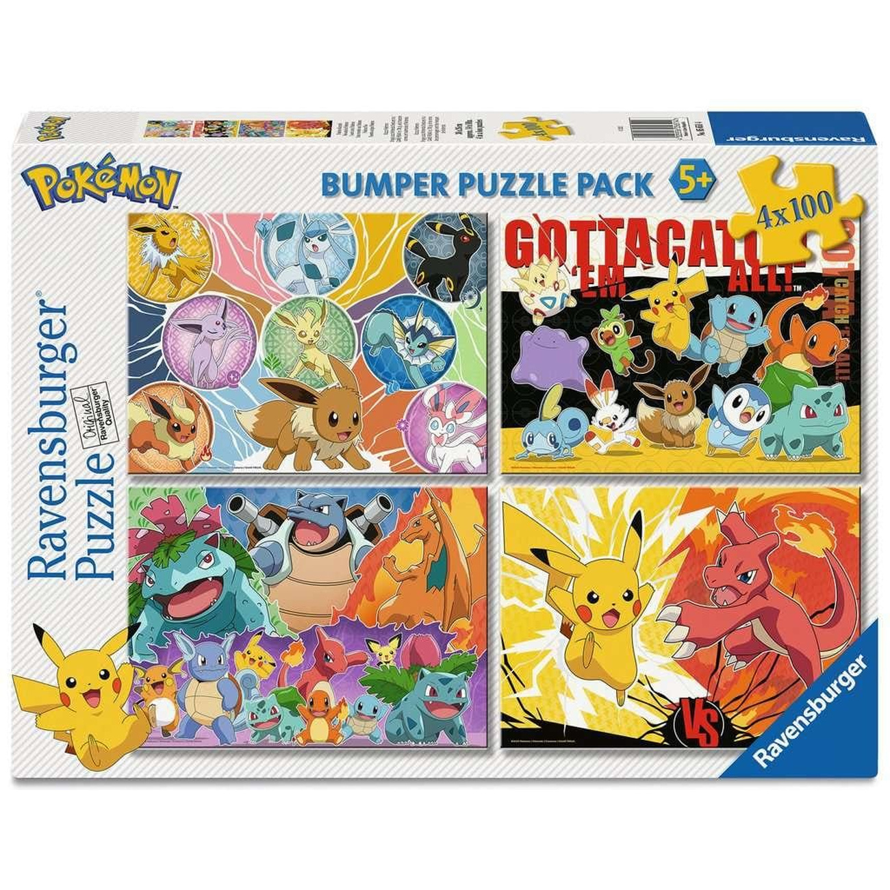 Pokémon Puzzles 4er-Pack Pokémon-Kumpels (4x100 Teile) - Banpresto