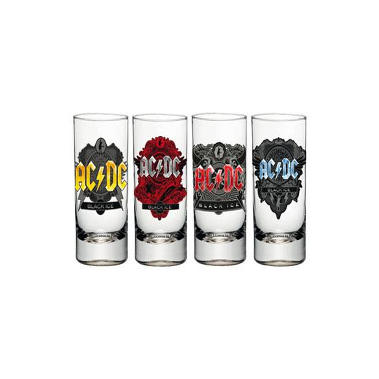 AC DC Vasos de chupito pack de 4 Black Ice