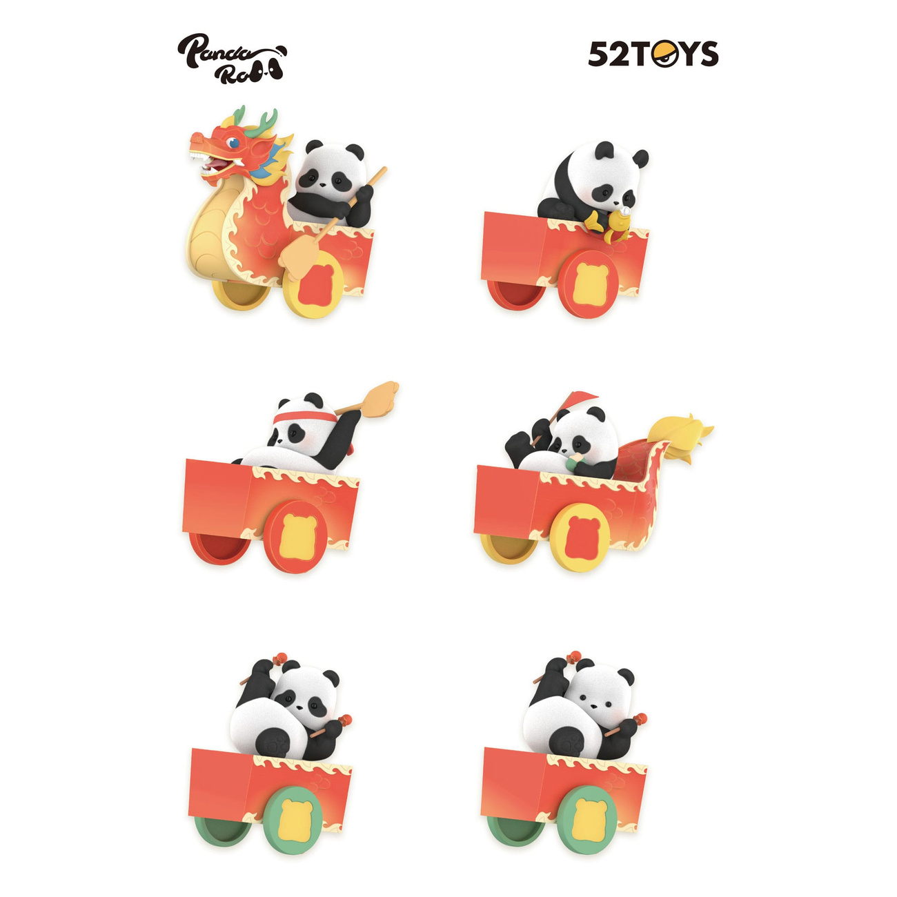 Panda Roll assortimento figure Blind Box Dragon Boat Racing 10 cm (4)