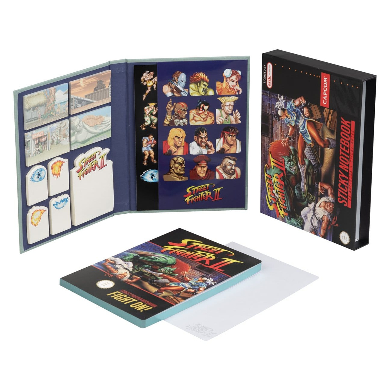 Street Fighter Premium notitieboek met sticky notes en hoes A5